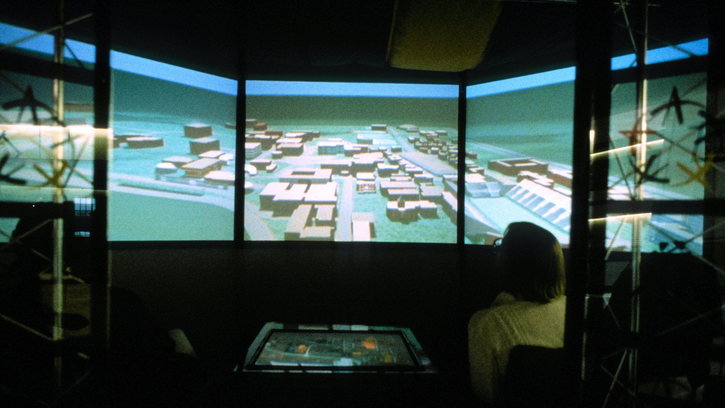 This seven foot tall videodisc system was cutting-edge technology in the 1990s.