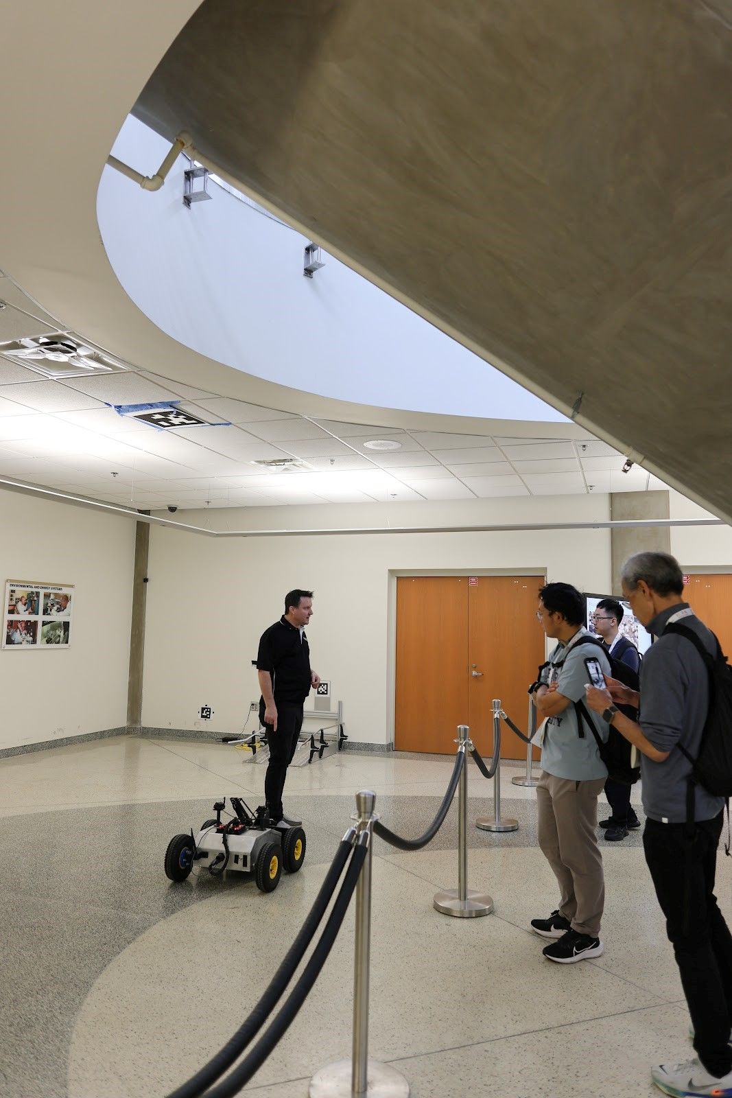 Demonstrating robot during ATRP tour of Food Processing Building during ICRA 2025.