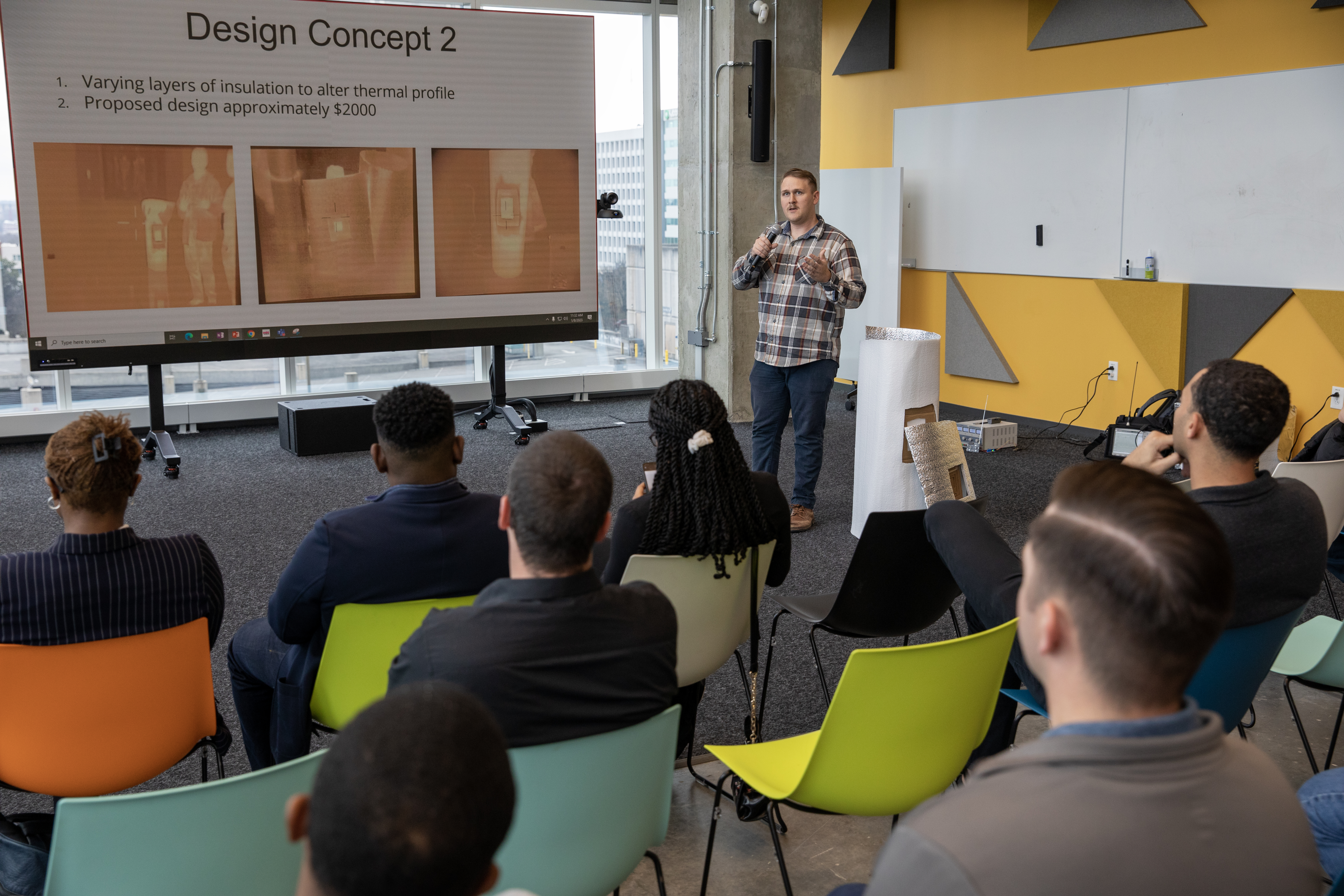 On the fourth day of the event, each group presented on their design concept and progress.