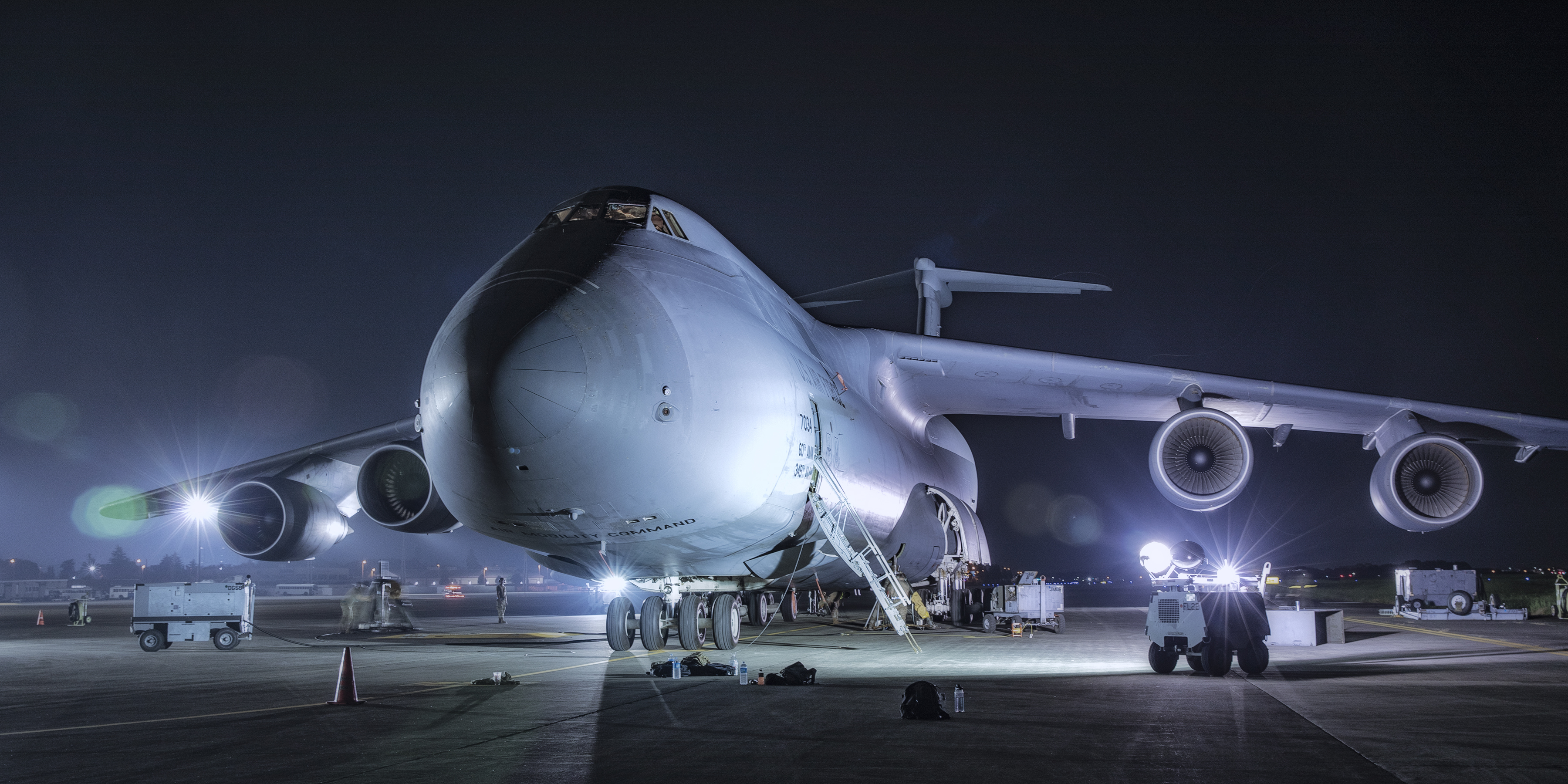 C-5M Super Galaxy on flight line