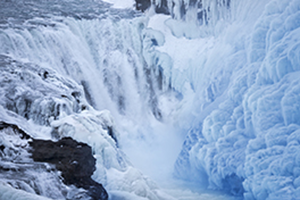 Waterfall in a glacier