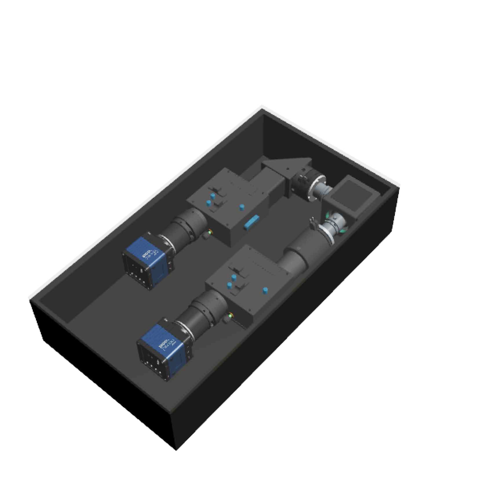 Rendering of a camera system being developed to photograph cloud-top discharges.