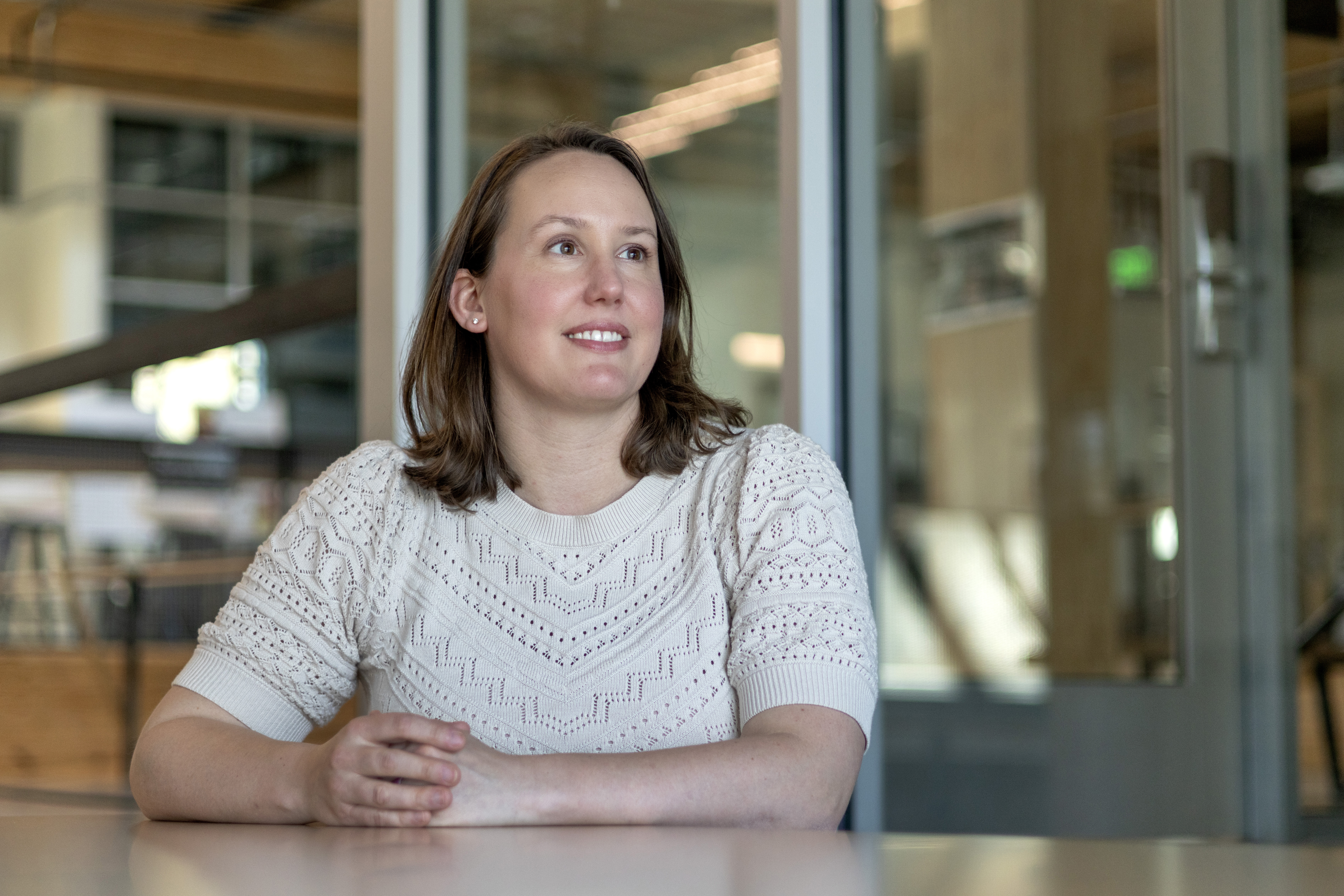 Annie Jones-Wyatt sits and reflects on her eight years working at GTRI.