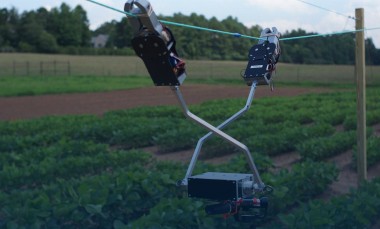 The Tarzan robot being tested in a soybean field near Athens, GA.