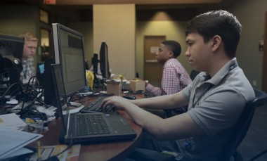 Three-of-the-summer-interns-are-working-hard-to-create-the-code-for-the-Senior-In-Home-Artificial-Intelligence-Assistant