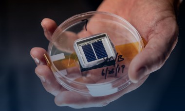 A-silicon-solar-cell fabricated-in-the-University-Center-of-Excellence-in-Photovoltaic-Research-and-Education.