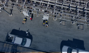 Drone view of electric substation in Marietta, GA