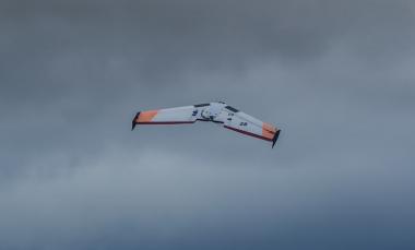 Zephyr aircraft in gray sky