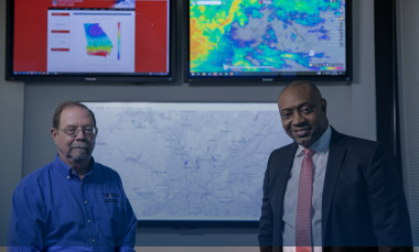 Researchers John Trostel and Marshall Shepherd in SSTC