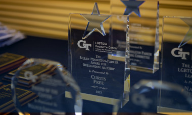 Billiee Pendleton-Parker Award for Outstanding Allyship displaying Curtis Free's name.