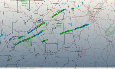 Mapping lightning supercells in Alabama and Georgia