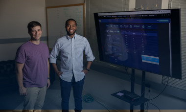 From L to R: GTRI Research Engineer Austin Ruth and GTRI Senior Research Engineer Jovan Munroe. 