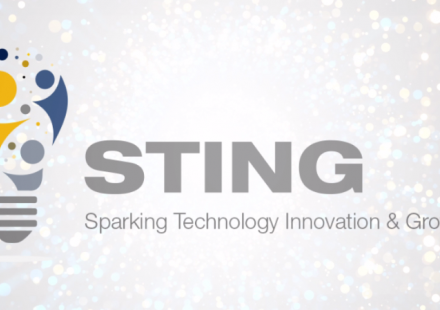 GTRI STING, which stands for Sparking Technology Innovation and Growth, logo. Credit: Mel Goux