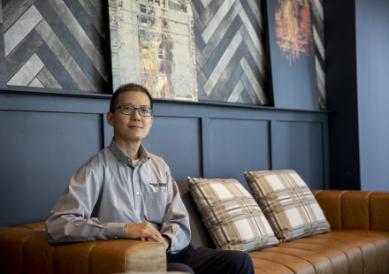 GTRI Senior Research Scientist David Tran realized that he could use his artistic mindset in the computer science field. (Credit: Sean McNeil)