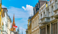 Colorful facades in the center of Wiesbaden Germany