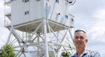 Bill Melvin with electromagnetic test range