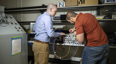 GTRI researchers test equipment to be used on the E-3G aircraft