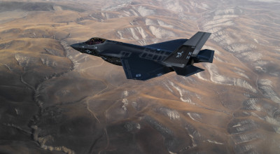 U.S. Navy F-35C shown over California
