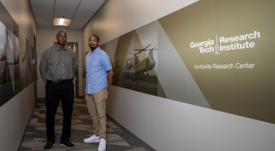 A photo of AAMU's Kenneth Sartor (left) and Malcolm Echols. 