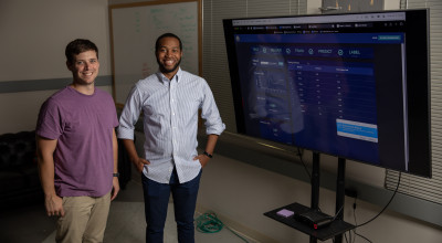 From L to R: GTRI Research Engineer Austin Ruth and GTRI Senior Research Engineer Jovan Munroe.