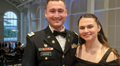 1LT Keegan George and wife, Katie Munson.