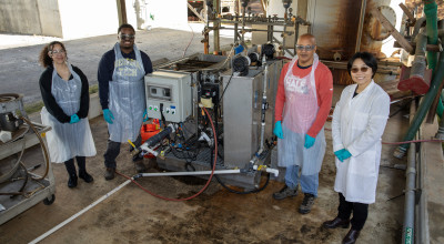 A photo of the GTRI team working on the project described in this article.