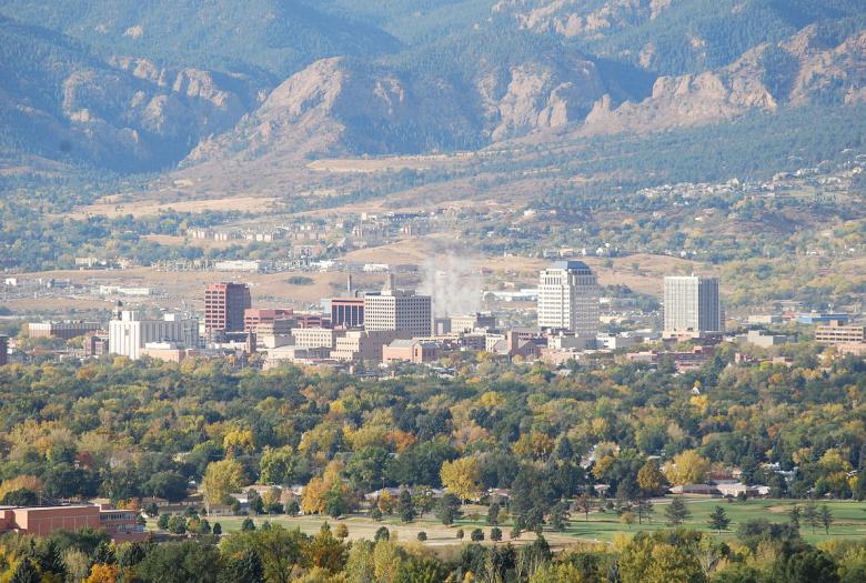 Colorado Springs aerial view