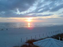 Panama City sunset over ocean